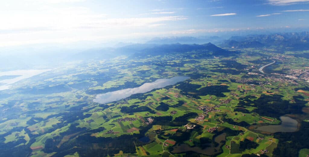 Luftbild vom Landkreis Rosenheim