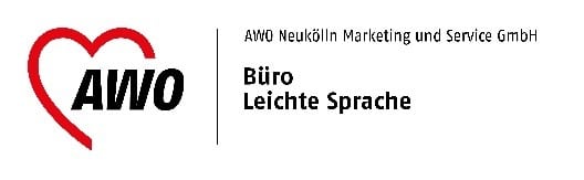 Logo AWO Neukölln Marketing und Service GmbH Büro Leuchte Sprache