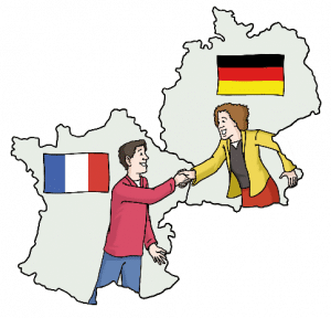 Illustration Freundschaft Frankreich - Deutschland