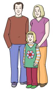 Illustration Eltern mit Kind