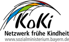 Logo KoKi – Netzwerk frühe Kindheit, Konzept der Koordinierenden Kinderschutzstellen in Rosenheim