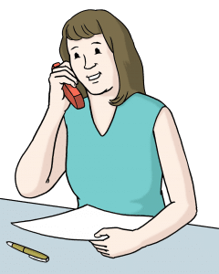 Illustration telefonieren