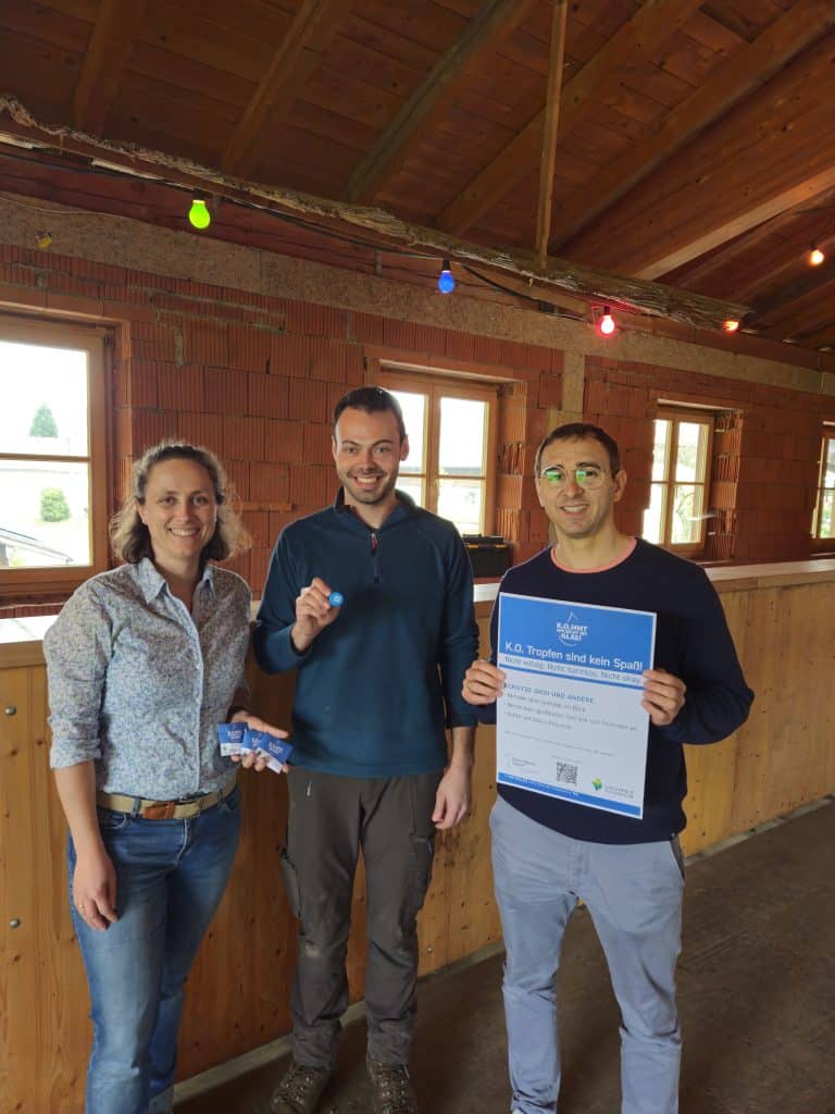 Gruppenbild von Katrin Posch, Lukas Stocker und Simeon Spahr.