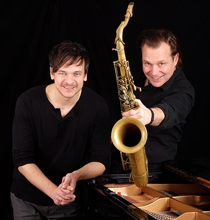 Chris Gall (Piano) und Mulo Francel (Sax): MYTHOS, im Klaviersalon